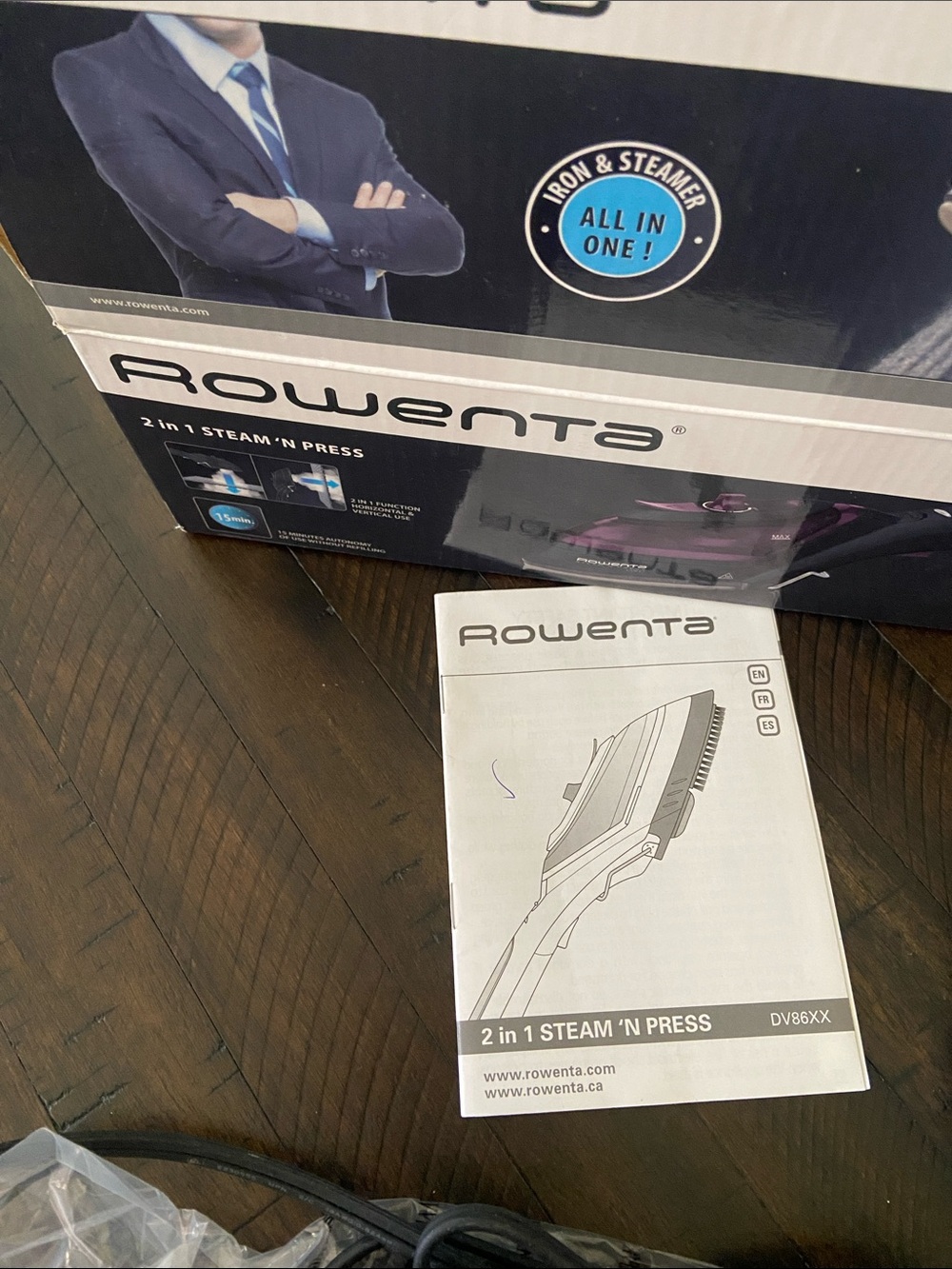 Rowenta “All in One” Iron & Steamer. 2-in-1 Handheld Steam ‘N Press. New in box - Picture 3 of 15